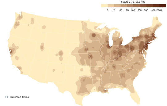 1890 US population density